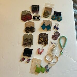 Earrings Lot- 17 Pairs New